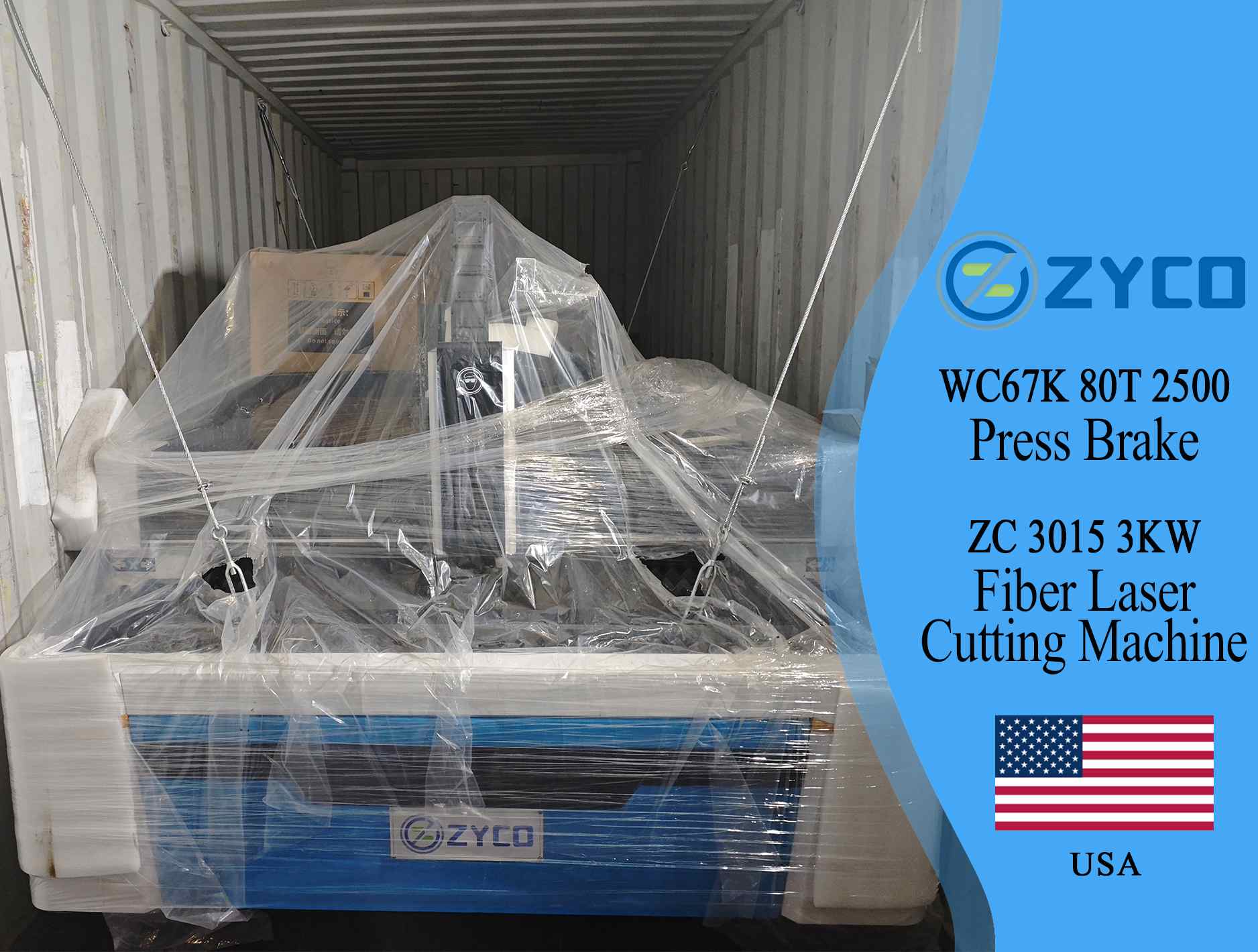 Пресс-гибочный станок и станок для лазерной резки волоконным лазером производства США-ZYCO