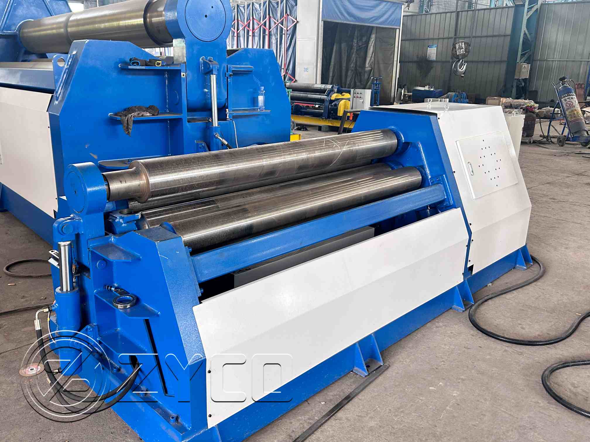 CNC 4-roll plate rolling machine