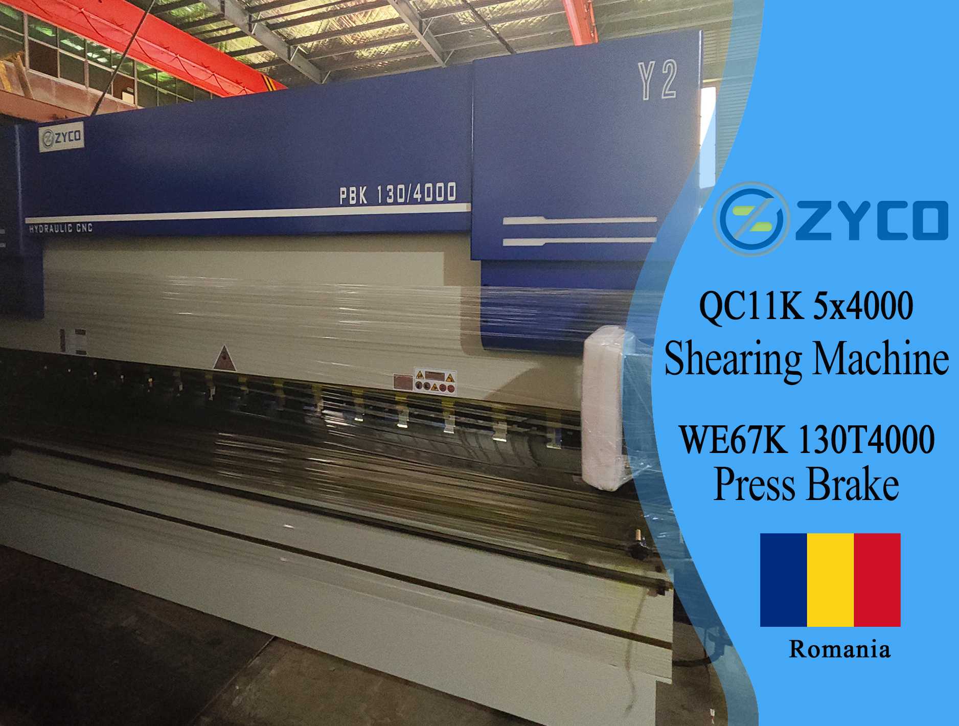 Romania-Ordinary sheet metal  Press Brake&QC11K Shearing machine